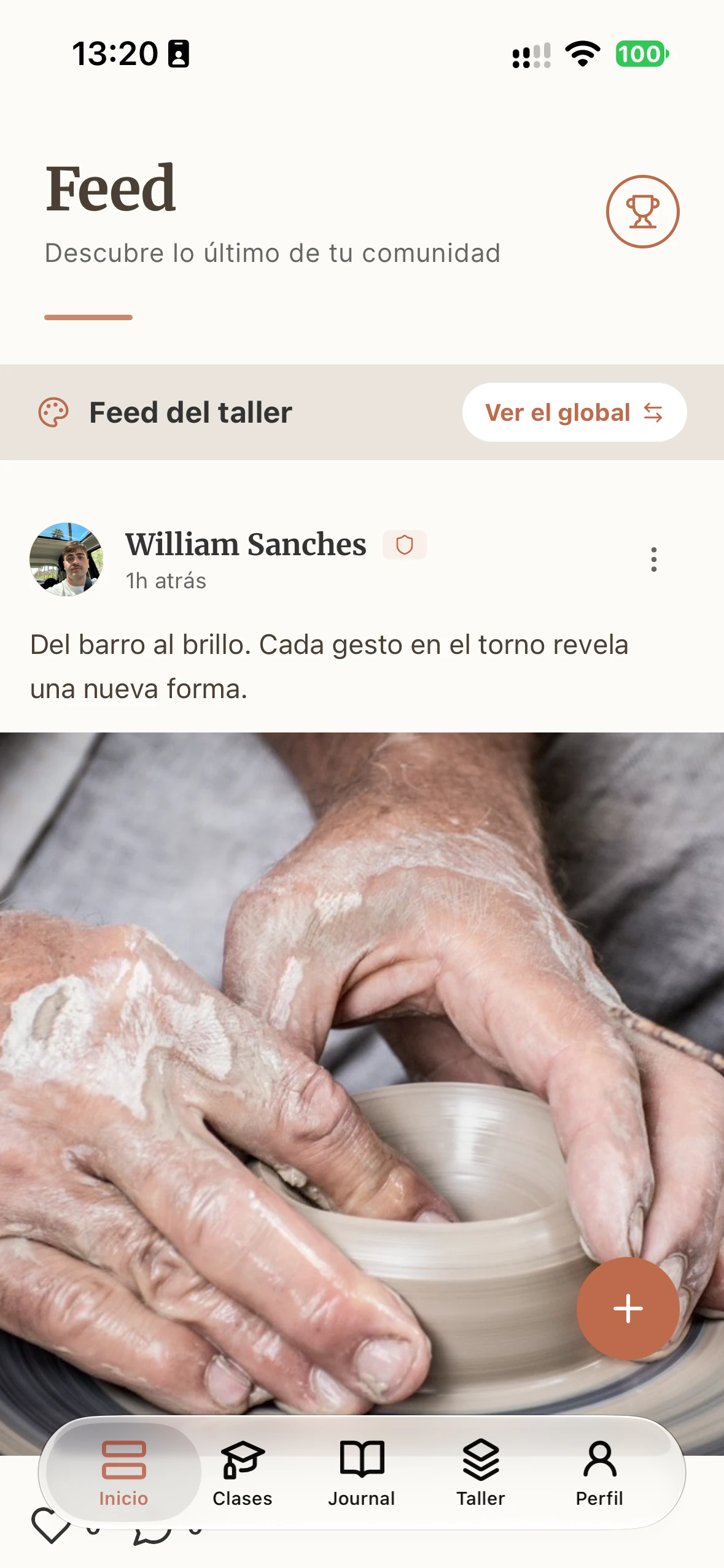 Software Ceramik para estudios de cerámica con reservas de clases, progreso de estudiantes y comunidad